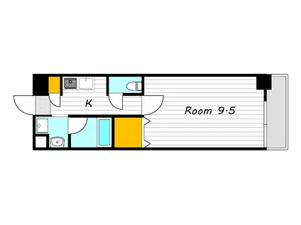 アーバンパレス駅前町(1K/4階)の間取り写真