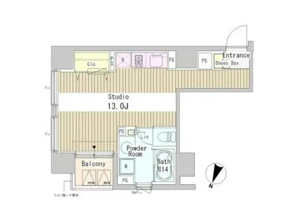 アーバンキューブ九段南(ワンルーム/5階)の間取り写真