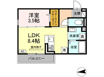 ロイヤルステージ横浜町(1LDK/2階)の間取り写真