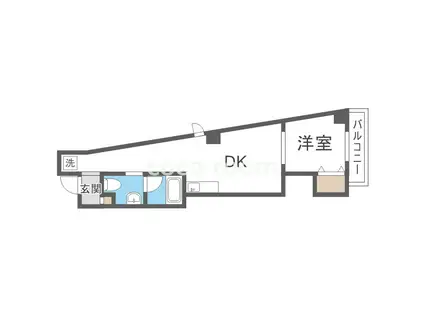 アパートメント谷町(1DK/8階)の間取り写真