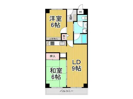 ロイヤルメゾン宝塚南(2LDK/3階)の間取り写真