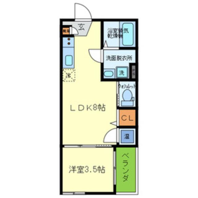 FASECIAグロリア(1LDK/3階)の間取り写真