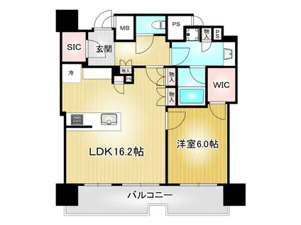 ザ・ファインタワー名古屋今池(1LDK/14階)の間取り写真