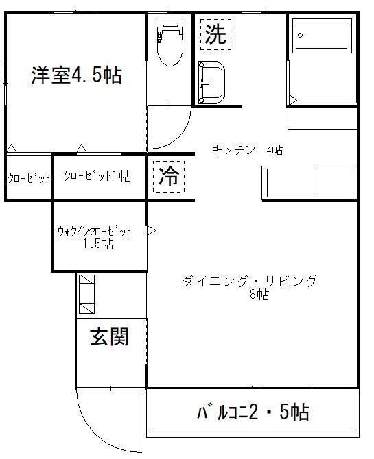 CENT.FORCE I(1LDK/1階)の間取り写真