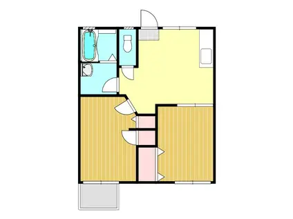 コーポ古谷A棟(2DK/1階)の間取り写真