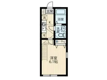 オアシス生田(1K/2階)の間取り写真