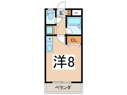 メイプルST(ワンルーム/3階)の間取り写真