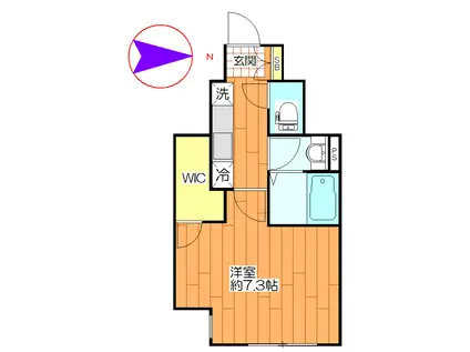 アノンテラス下北沢(1K/1階)の間取り写真