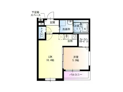 フジパレス深井清水町(1LDK/3階)の間取り写真