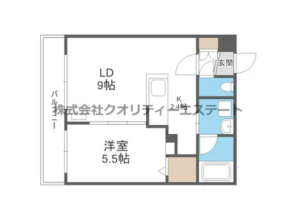 ガレット(1LDK/2階)の間取り写真