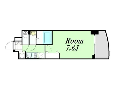 LUXE淡路II(1K/5階)の間取り写真