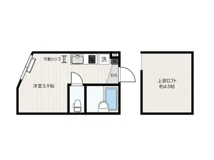 アザーレ・クオン枡形(ワンルーム/1階)の間取り写真