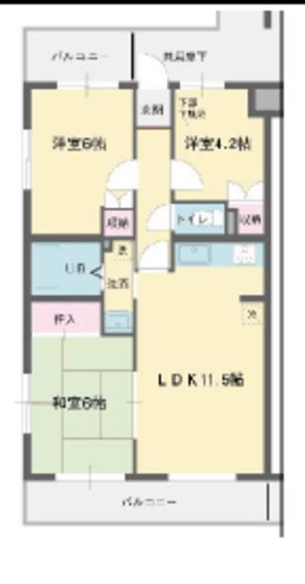 サンパークヒルズ高砂(3LDK/2階)の間取り写真