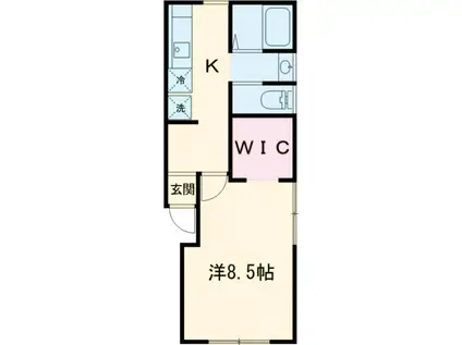 THE SOFT(1K/1階)の間取り写真