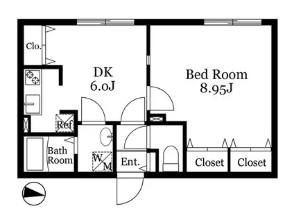 ZESTY池上III(1DK/4階)の間取り写真