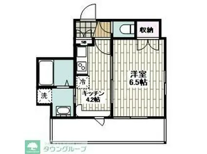 コンフェスト上大岡(1K/2階)の間取り写真