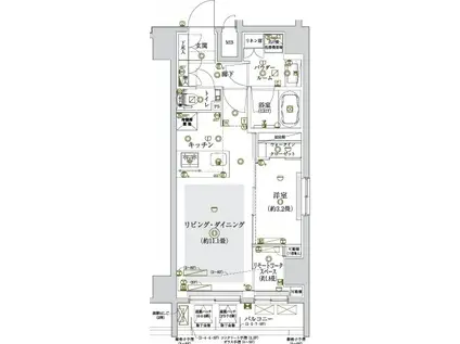 レアライズ浅草V(1LDK/4階)の間取り写真