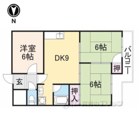 第3サンコウハイツ(3DK/3階)の間取り写真