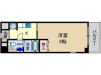 レフィナード(1K/2階)の間取り写真