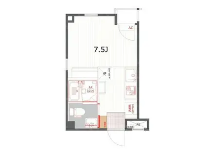 フロムファースト(ワンルーム/3階)の間取り写真