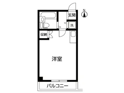コンド六番館(ワンルーム/9階)の間取り写真