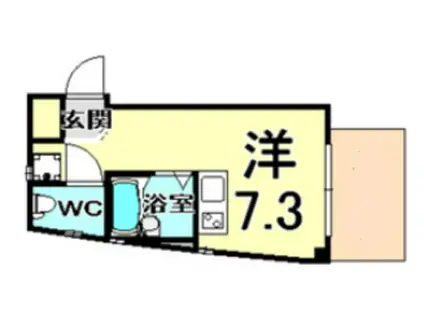 ミストア尼崎駅前(ワンルーム/2階)の間取り写真