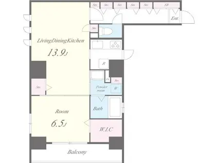 ブロッカート(1LDK/4階)の間取り写真