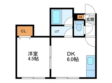 グランシャリオ北大(1DK/3階)の間取り写真