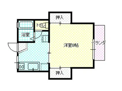 エクセル1(1K/1階)の間取り写真