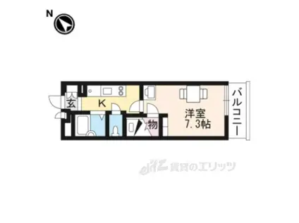 レオパレスソルシオン5(1K/2階)の間取り写真