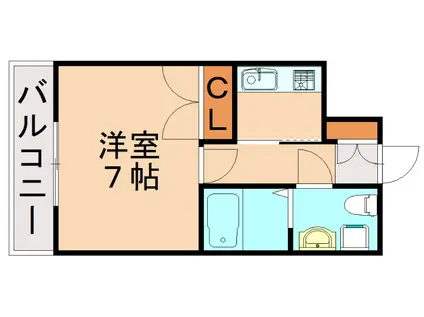 エステートモア長尾(1K/4階)の間取り写真