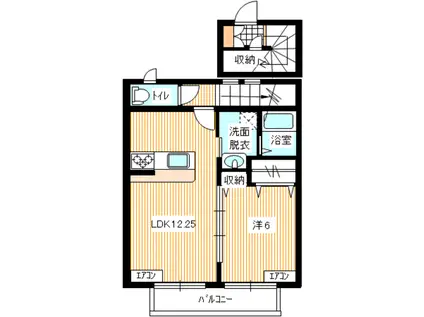 イースクエア前田C棟(1LDK/2階)の間取り写真