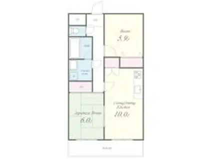 ルミエール(2LDK/2階)の間取り写真