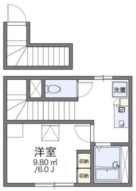 レオパレスSTONEDORF(1K/2階)の間取り写真