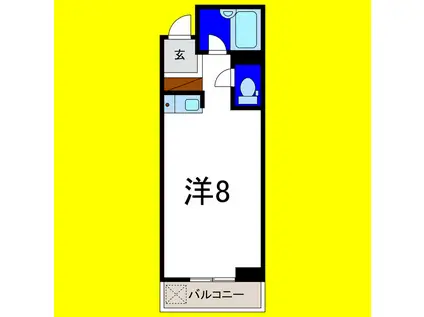 ハイツ21(ワンルーム/3階)の間取り写真