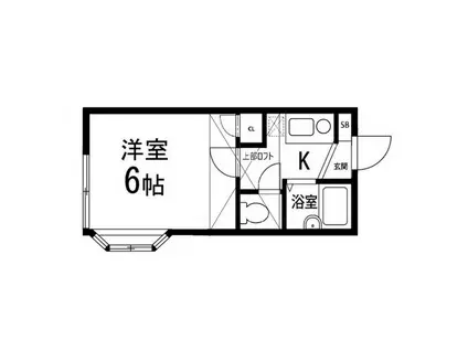 ロフティー子平町II(1K/1階)の間取り写真