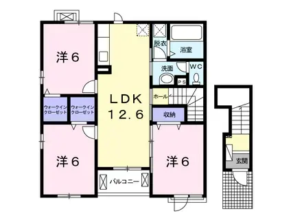 ラグーン II(3LDK/2階)の間取り写真
