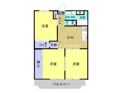 ロイヤルメゾン第一(3DK/3階)の間取り写真