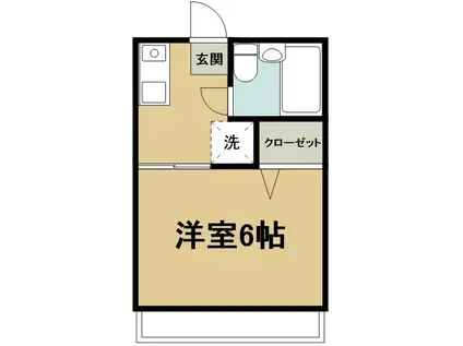 シティハイム本町(1K/2階)の間取り写真