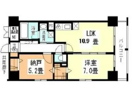 アネスト北堀江(2LDK/10階)の間取り写真