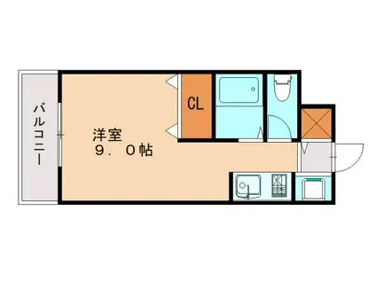シールズ八田(ワンルーム/2階)の間取り写真