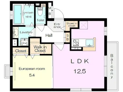 ベラ アリエーテ(1LDK/3階)の間取り写真