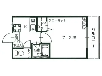 メゾン長束西(1K/1階)の間取り写真