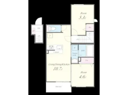 フローラ・コンフォール(2LDK/2階)の間取り写真