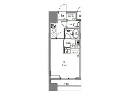 ラドゥセール秋葉原(1K/7階)の間取り写真