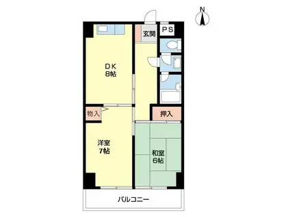 SKファーストビル(2DK/5階)の間取り写真