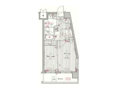 ガラ・ステージ南大塚(1DK/2階)の間取り写真