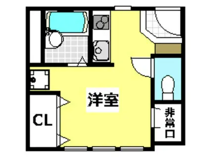 アーバンプラザ(ワンルーム/3階)の間取り写真