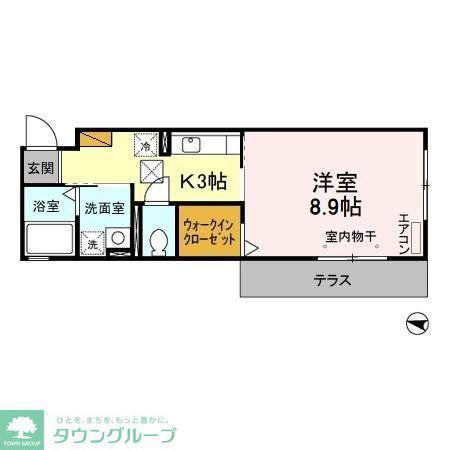 KSフォンティーヌ(1K/1階)の間取り写真