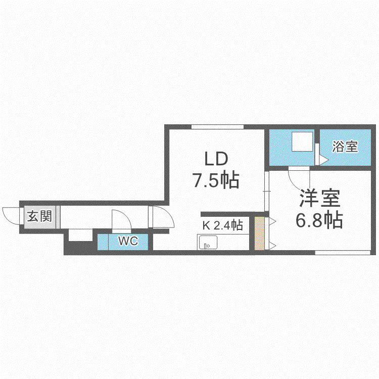 アクシズ171(1LDK/3階)の間取り写真